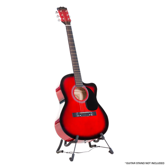 NNEDPE Karrera Acoustic Cutaway 40in Guitar - Red