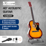 NNEDPE Karrera Acoustic Cutaway 40in Guitar - Sunburst