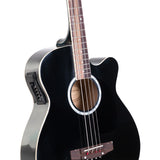 NNEDPE Karrera 43in Acoustic Bass Guitar - Black