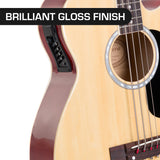 NNEDPE Acoustic Bass Guitar Karrera 43in with electric pickup - Natural