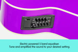 NNEDPE Karrera 43in Acoustic Bass Guitar Purple