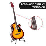 NNEDPE Karrera 43in Acoustic Bass Guitar Sunburst