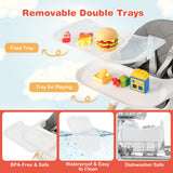NNECW 6-in-1 Convertible Baby Highchair with Dishwasher Safe Tray