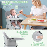NNECW 6 in 1 Highchair with Table and Removable Washable Tray for Baby