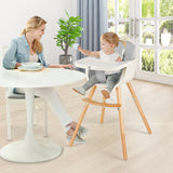 NNECW 3 in 1 Baby High Chair with Adjustable Legs and Tray for Dining-Grey