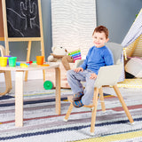 NNECW 3 in 1 Baby High Chair with Adjustable Legs and Tray for Dining-Grey