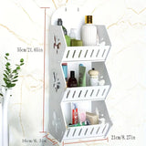 NNETM Vinyl Hanging Bathroom Storage Rack - Shelf Butterfly Large