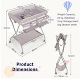 NNECW Portable Folding Baby Changing Table with Wheels