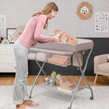 NNECW Portable Folding Baby Changing Table with Wheels
