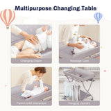 NNECW Portable Folding Baby Changing Table with Wheels