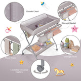 NNECW Portable Folding Baby Changing Table with Wheels