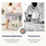 NNECW Portable Folding Baby Changing Table with Wheels