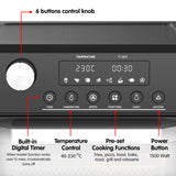 NNEDPE Pronti 18L 1500W Electric Air Fryer Multi Cooker Oven Black