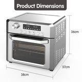 NNEDPE Pronti 18L 1500W Electric Air Fryer Multi Cooker Oven Silver