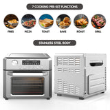 NNEDPE Pronti 18L 1500W Electric Air Fryer Multi Cooker Oven Silver