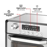 NNEDPE Pronti 18L 1500W Electric Air Fryer Multi Cooker Oven Silver