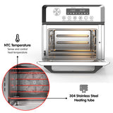 NNEDPE Pronti 18L 1500W Electric Air Fryer Multi Cooker Oven Silver