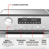NNEDPE Pronti 18L 1500W Electric Air Fryer Multi Cooker Oven Silver