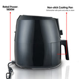 NNEDPE Pronti 7.2L 1800W Air Fryer Cooker Kitchen Oven Black