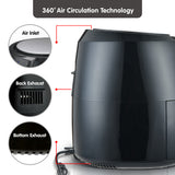 NNEDPE Pronti 7.2L 1800W Air Fryer Cooker Kitchen Oven Black