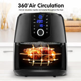 NNEDPE Pronti 7.2L 1800W Air Fryer Cooker Kitchen Oven Black