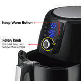 NNEDPE Pronti 7.2L 1800W Air Fryer Cooker Kitchen Oven Black