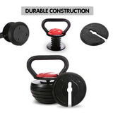 NNEDPE 2x Powertrain Adjustable Kettlebells Weights Dumbbell 18kg