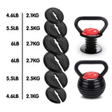 NNEDPE 2x Powertrain Adjustable Kettlebells Weights Dumbbell 18kg