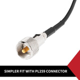 NNEDSZ ANTENNA FOR UHF CB RADIO 6.6DBI BLACK HEAVY DUTY HI GAIN BULL BAR FIBERGLASS