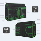 NNECW Mylar Hydroponic Grow Tent with Window