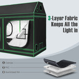 NNECW Mylar Hydroponic Grow Tent with Window