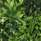 NNEDSZ White Artificial Green Wall Disc UV Resistant 50cm (Black Frame)