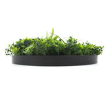 NNEDSZ White Artificial Green Wall Disc UV Resistant 50cm (Black Frame)