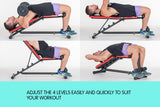 NNEDPE Powertrain Adjustable Sit-up Gym Utility Bench