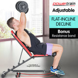 NNEDPE Powertrain Adjustable Sit-up Gym Utility Bench