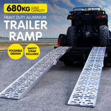 NNEDPE 2x Aluminium Folding Loading Ramps ATV Motorbike