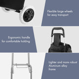 NNECW Shopping Trolley Cart with 2 Rubber Tires