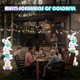 NNETM Tumbling Bunnies Yard Stakes - Set of 2 | 99.82cm