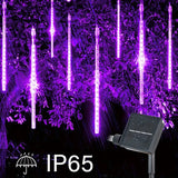 NNETM Galactic Glow: Purple Christmas Solar Meteor Shower Lamp