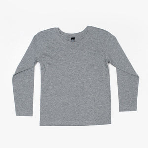 NNEIDS - Youth Long Sleeve T-Shirt - Grey Marle, 12