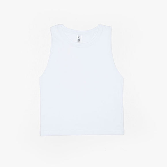 NNEIDS - Childrens Muscle Tank - White, 4