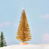 NNETM Set of 8 Pine Needle Christmas Tree Micro Bonsai Decorations
