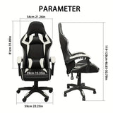 NNETM Ultimate Gaming Throne: Reclining High Back PU Leather Gaming Chair with Ergonomic Design and Memory Foam Cushion