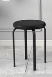 NNETM Contemporary Black Metal Vanity Stool