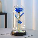 NNETM Elegant Golden Leaf Rose Flower in PVC Cover