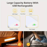 NNETM Premium Silvery 50cm LED Motion Sensor Cabinet Light - Wireless Rechargeable Closet Lighting