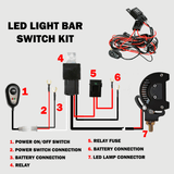 NNEDSZ 2way Universal Driving light Wiring Loom Harness 12V 24V 40A Relay Switch