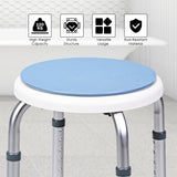 NNECW 360 Rotating Shower Stool with 6 Height & Anti-Slip Rubber Tips