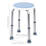 NNECW 360 Rotating Shower Stool with 6 Height & Anti-Slip Rubber Tips