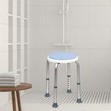 NNECW 360 Rotating Shower Stool with 6 Height & Anti-Slip Rubber Tips